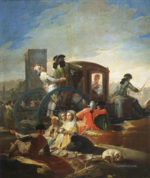  rock Oil Painting - The Crockery Vendor Francisco de Goya